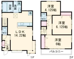 東京都日野市平山6【一戸建】の間取り