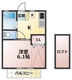 エール本八幡A【1階】の間取り