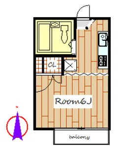 1Kの間取り画像