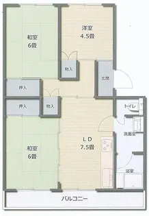 西武百草園団地2号棟【5階】の間取り