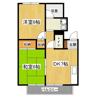 ヴュー深草【1階】の間取り