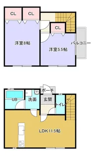群馬県高崎市江木町【一戸建】の間取り