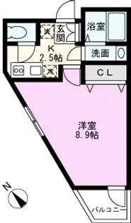 カーサグレーシア松戸【1階】の間取り