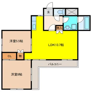 南山パストラルコート【1階】の間取り