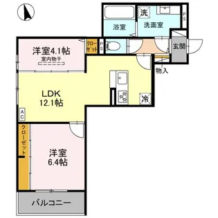 メゾン ド ソルテ【2階】の間取り