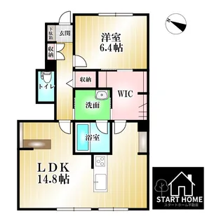 シャーメゾンガーデン松茂C【1階】の間取り