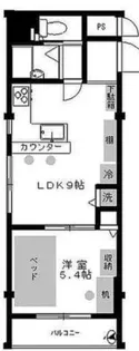 東京都中野区東中野1【マンション】の間取り