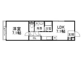 グレース西ノ京【2階】の間取り