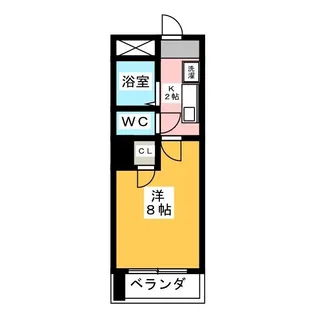 ロジュマン本山【4階】の間取り