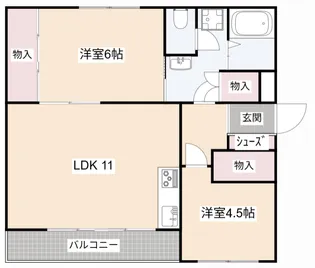 大阪府三島郡島本町若山台2【マンション】の間取り