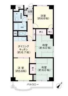 サンコーポ浦安【10階】の間取り