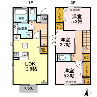 神奈川県鎌倉市高野【一戸建】の間取り
