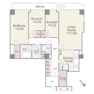 東京都文京区小石川4【マンション】の間取り