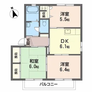 バリュージュM・T A棟【2階】の間取り