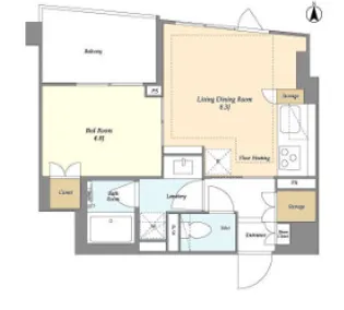 東京都新宿区四谷4【マンション】の間取り