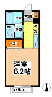 東京都武蔵野市境1【アパート】の間取り