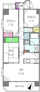 川口幸町パークハウス【1階】の間取り