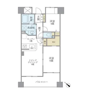 東京都新宿区余丁町【マンション】の間取り