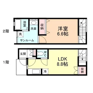 富山県富山市常盤台【一戸建】の間取り