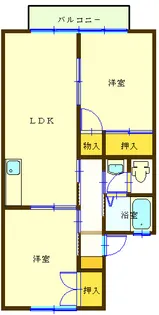 ウェルネス天神尾B棟【1階】の間取り