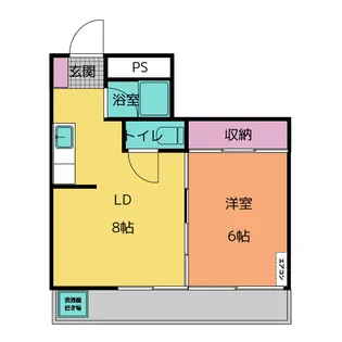 氏原ハイツ【3階】の間取り