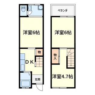 大阪府三島郡島本町青葉1【一戸建】の間取り