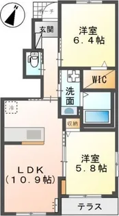 フィールリバーヒルズV【1階】の間取り