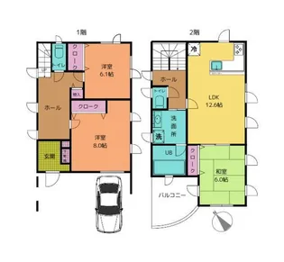 神奈川県相模原市中央区相模原7【一戸建】の間取り