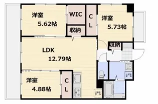 NANA THE STYLE NISHI-KOKUBU【3階】の間取り