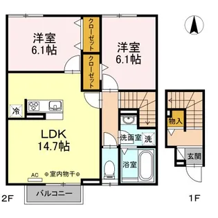 愛知県春日井市如意申町4【アパート】の間取り