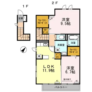 maison MIWA B棟【2階】の間取り