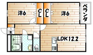 ブランボヌール小倉【5階】の間取り