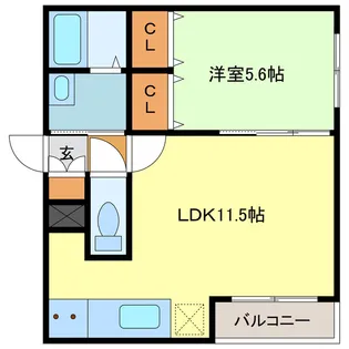 PRIME千歳朝日町【2階】の間取り