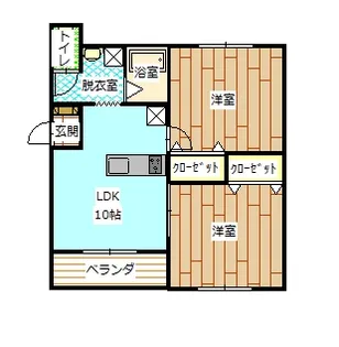 サンストリーム城西A【2階】の間取り