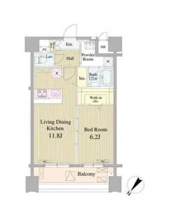 リヴィェ日本橋【10階】の間取り