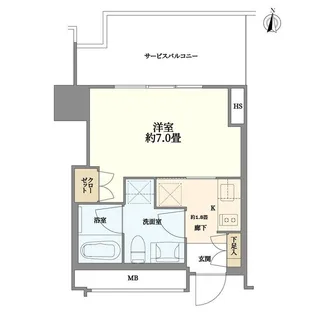 THE YOKOHAMA FRONT TOWER【15階】の間取り