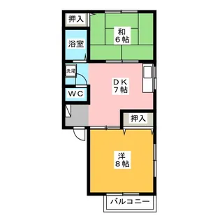 メーゾン亜嶺【2階】の間取り