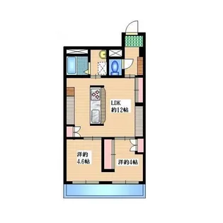 ライオンズマンション浦和第二【6階】の間取り