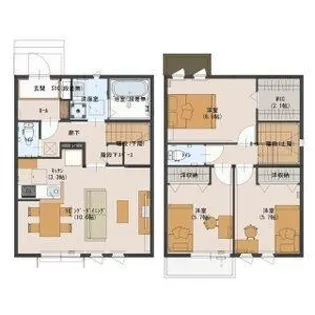 栃木県宇都宮市鶴田町【一戸建】の間取り