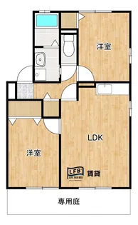 リバティハウス【1階】の間取り