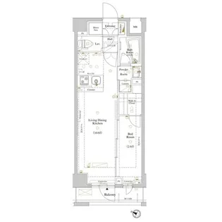 ルクレ高円寺アジールコート【2階】の間取り