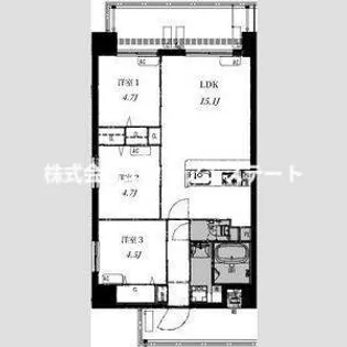 Alivis野田阪神【11階】の間取り