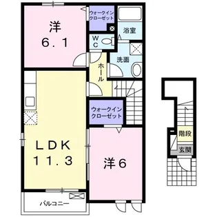ヴィラ フローラ【2階】の間取り