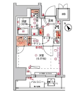 ハーモニーレジデンス川崎【9階】の間取り