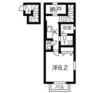 レジデンスHourai【2階】の間取り