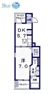 カシータテラス湘南【1階】の間取り