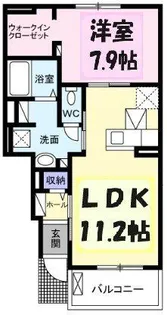 ベル フルール【1階】の間取り