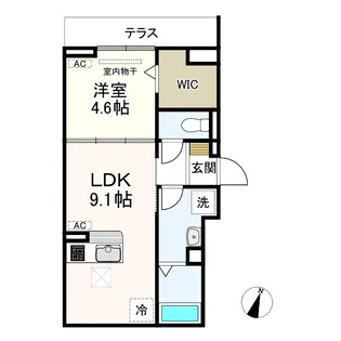 D-comodo深大寺北町【1階】の間取り