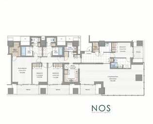 虎ノ門ヒルズ レジデンシャルタワー【15階】の間取り