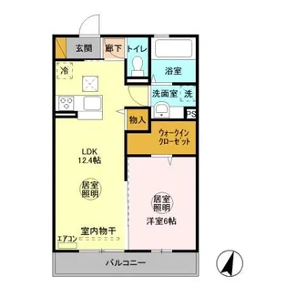グランディール見川 B【1階】の間取り